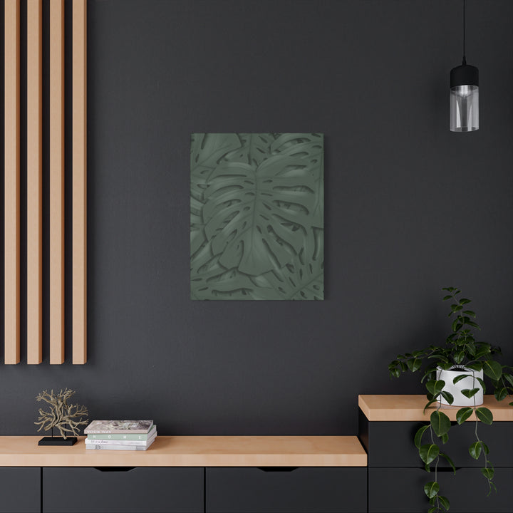 Monstera Canvas Art Tropical Leaf Wall Decor Durable Matte Finish Cotton Canvas Print 24x36