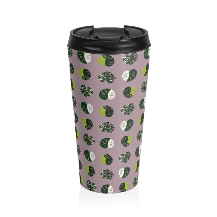 Variegated Monstera Pattern 15 oz Vacuum Insulated Stainless Steel Travel Tumbler