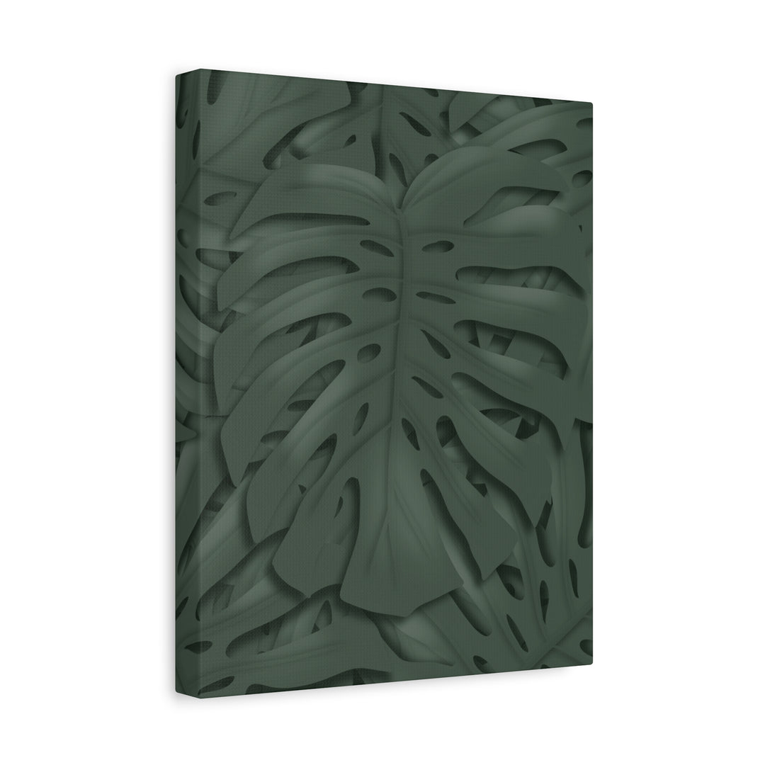 Monstera Canvas Art Tropical Leaf Wall Decor Durable Matte Finish Cotton Canvas Print 24x36