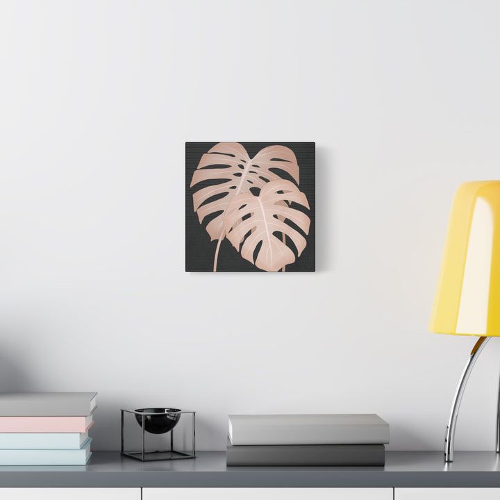 Pink Monstera Canvas Print – Botanical Wall Art
