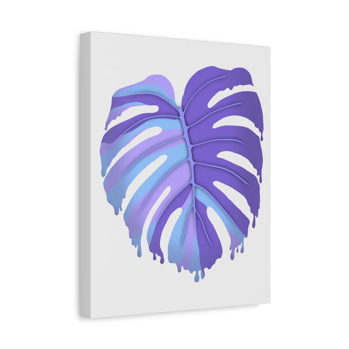 Purple Monstera Canvas Print The Potted Pixel Modern Wall Art For Living Room Decor