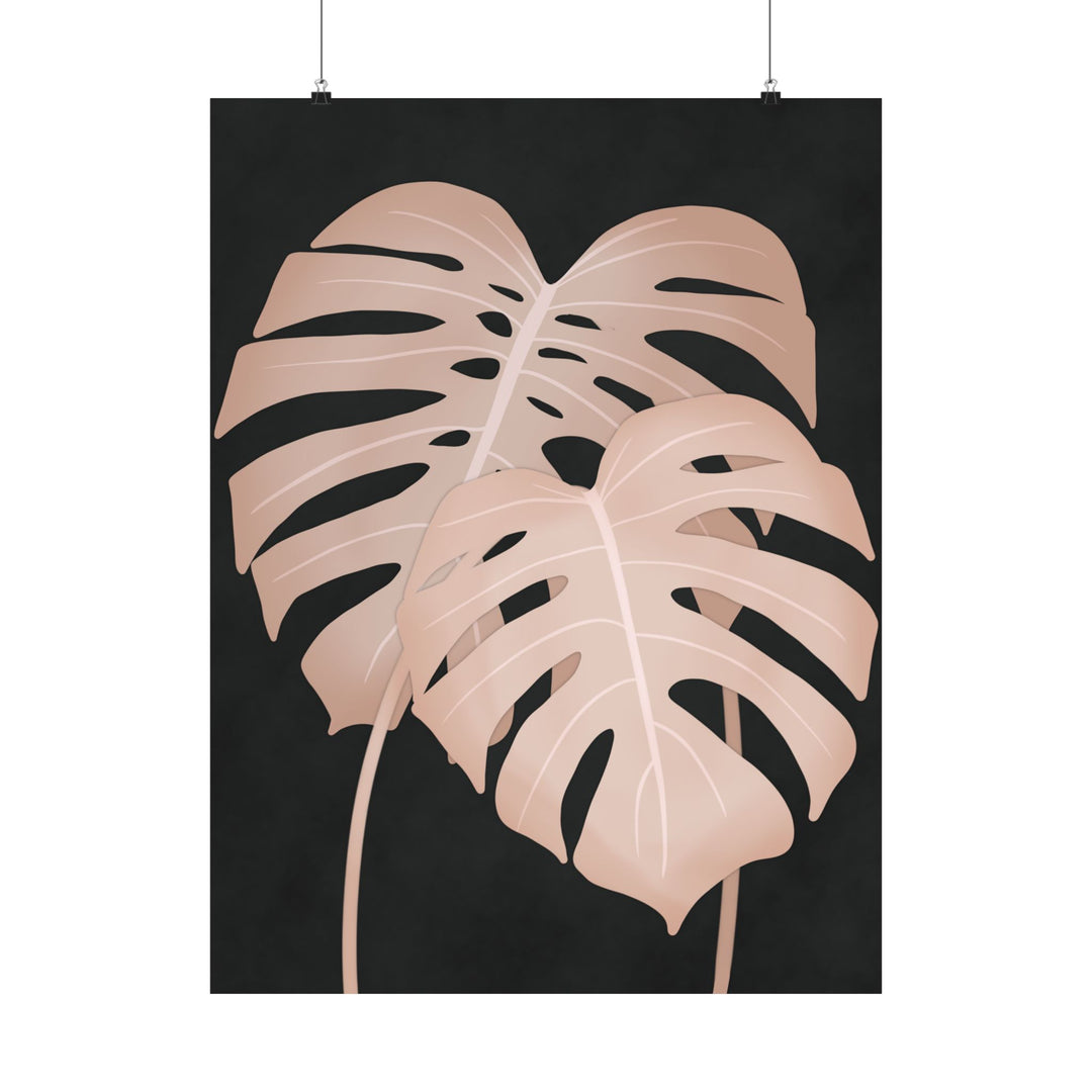 Pink Monstera Botanical Print – Unframed Wall Art