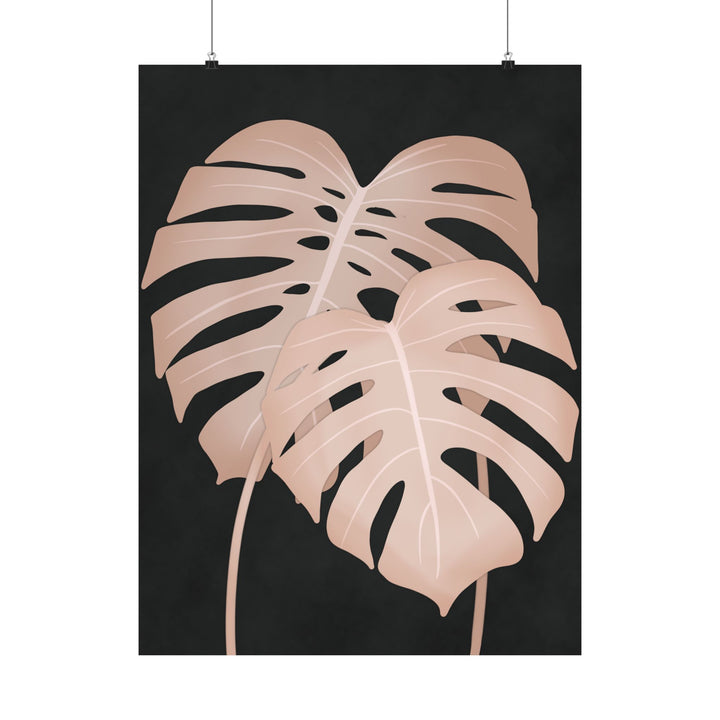 Pink Monstera Botanical Print – Unframed Wall Art