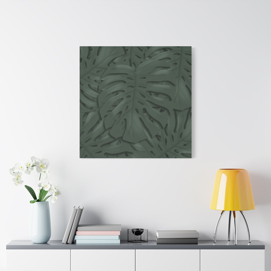 Monstera Canvas Art Tropical Leaf Wall Decor Durable Matte Finish Cotton Canvas Print 24x36