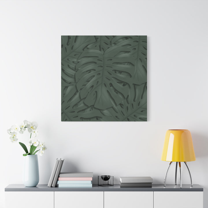 Monstera Canvas Art Tropical Leaf Wall Decor Durable Matte Finish Cotton Canvas Print 24x36