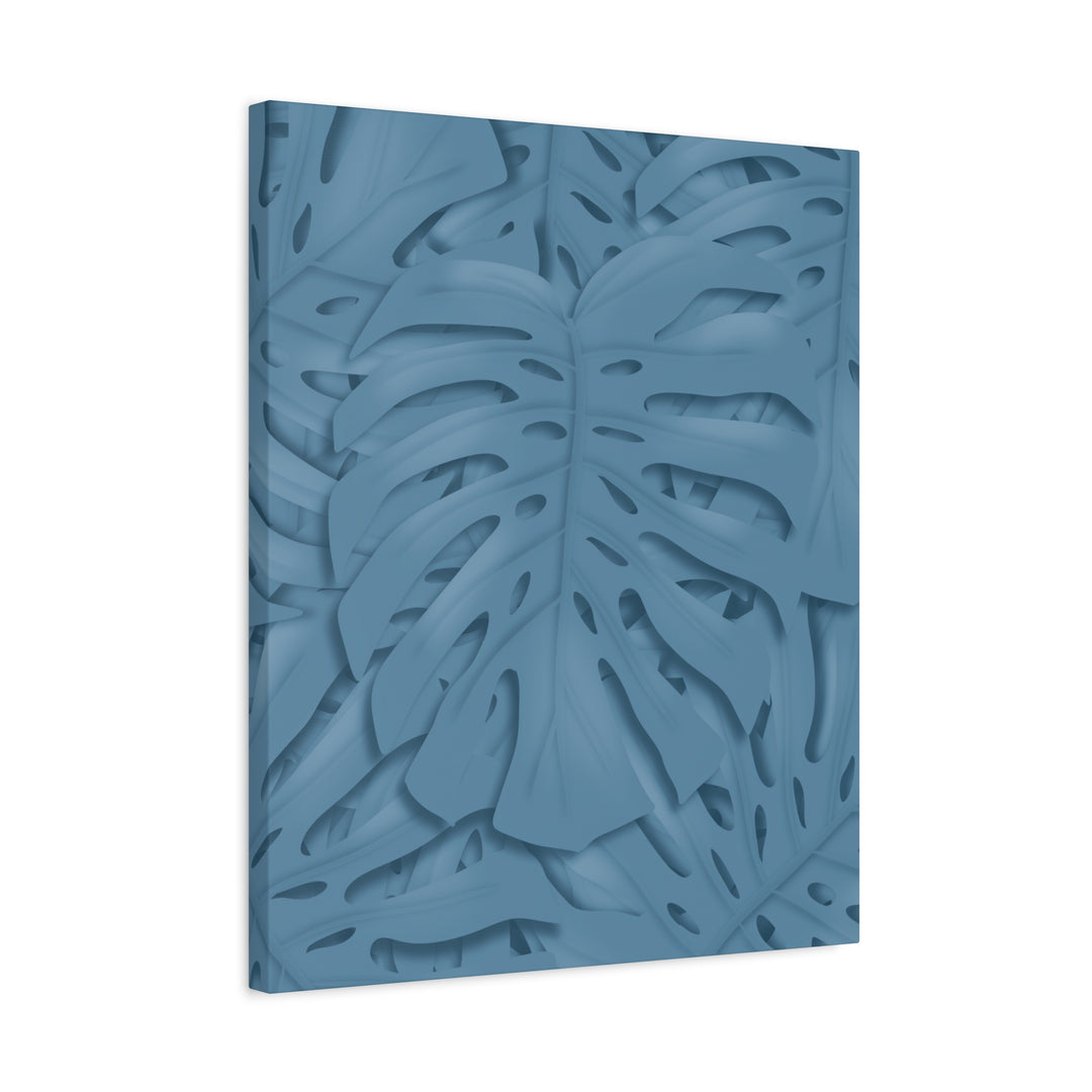 Monstera Canvas Art Blue Monstera Print With Durable Matte Finish For Modern Indoor Wall Decor