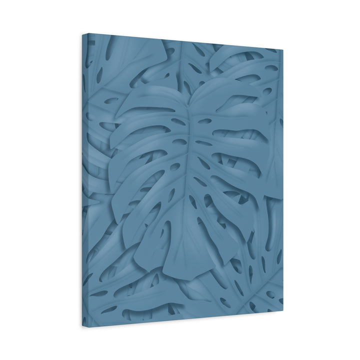 Monstera Canvas Art Blue Monstera Print With Durable Matte Finish For Modern Indoor Wall Decor