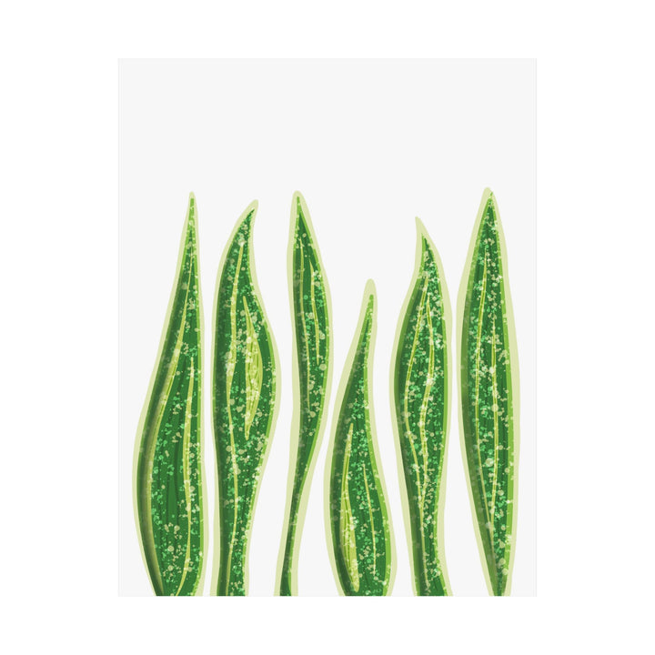 Snake Plant Print The Potted Pixel Large Botanical Poster Matte Finish Unframed Wall Art