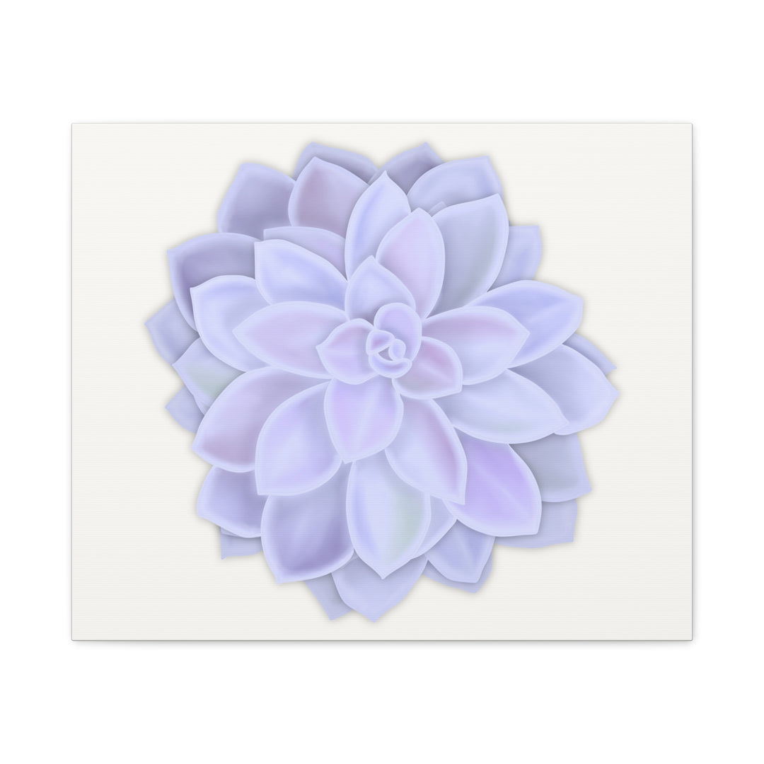 Succulent Canvas Art Pastel Rosette Canvas Durable Cotton Print Botanical Wall Art