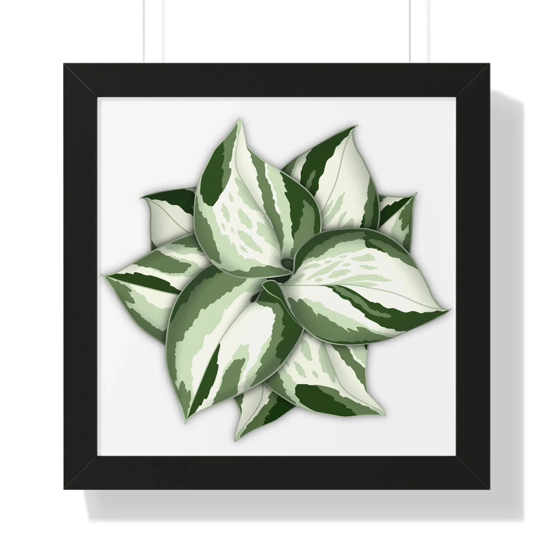 Manjula Pothos Print Framed Wall Art Botanical Poster With Heart Shaped Leaves Indoor Plant Decor