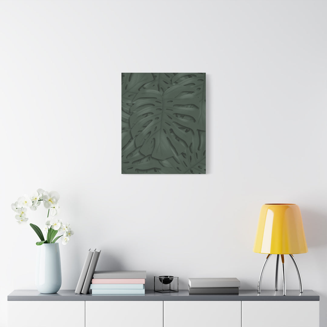 Monstera Canvas Art Tropical Leaf Wall Decor Durable Matte Finish Cotton Canvas Print 24x36