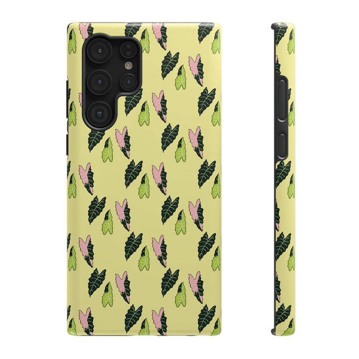 Alocasia Pattern Phone Case – Dual Layer Protective Cover