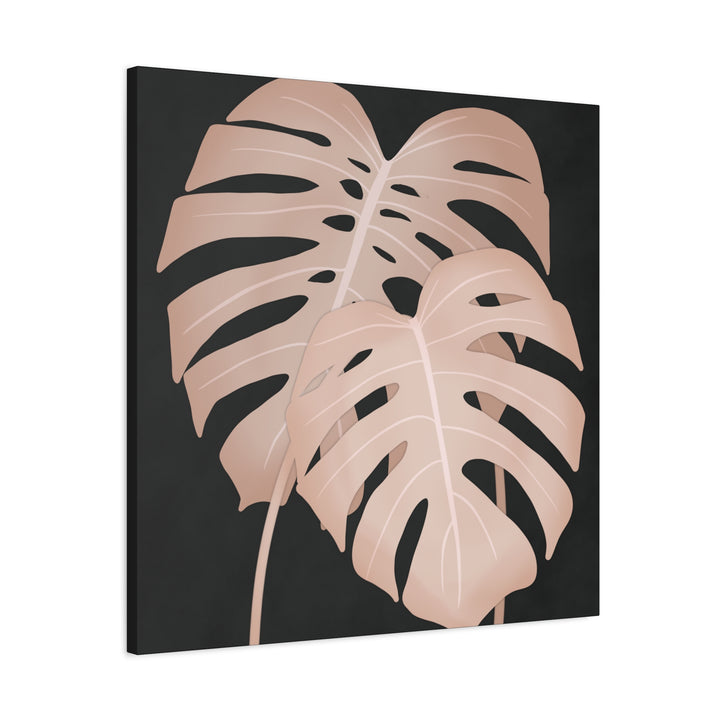 Pink Monstera Canvas Print – Botanical Wall Art