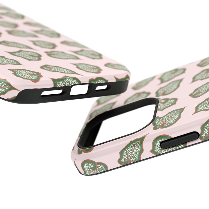 Begonia Pattern Phone Case – Dual Layer Protective Cover