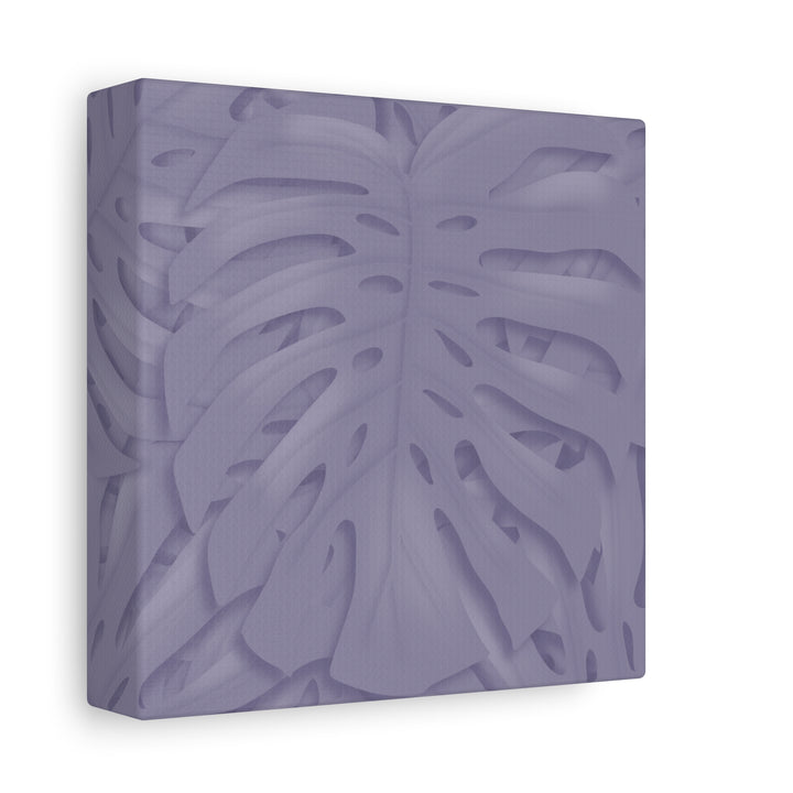 Violet Monstera Canvas Print Stretched Matte Wall Art for Bedroom and Living Room Decor