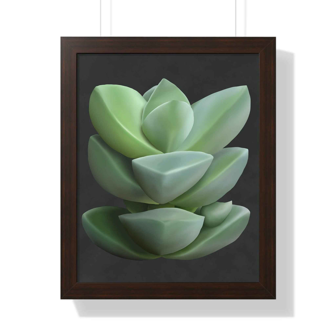 Crassula Succulent Framed Poster Vertical Botanical Wall Art