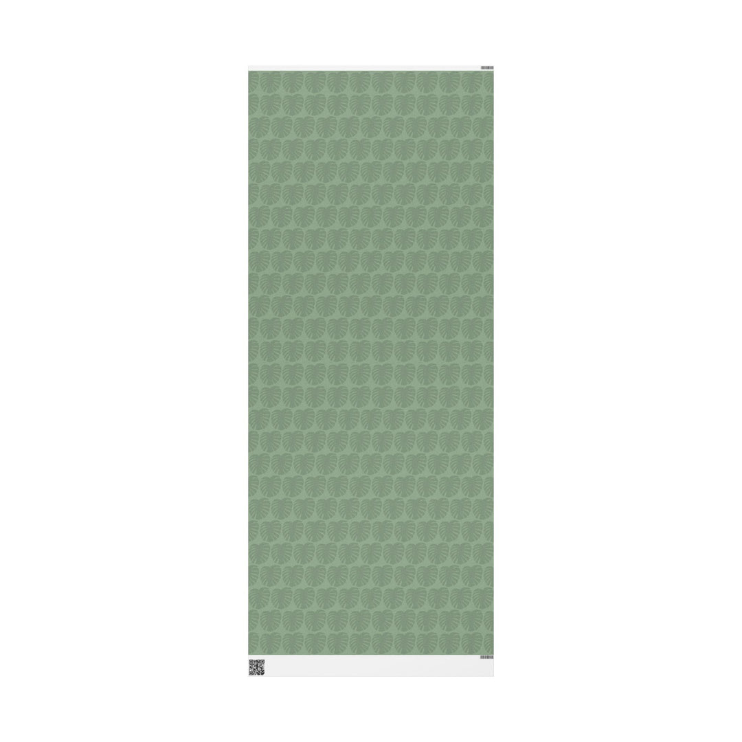 Monstera Leaf Green Wrapping Paper — Botanical Gift Wrap Roll