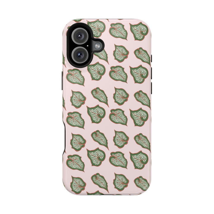 Begonia Pattern Phone Case – Dual Layer Protective Cover