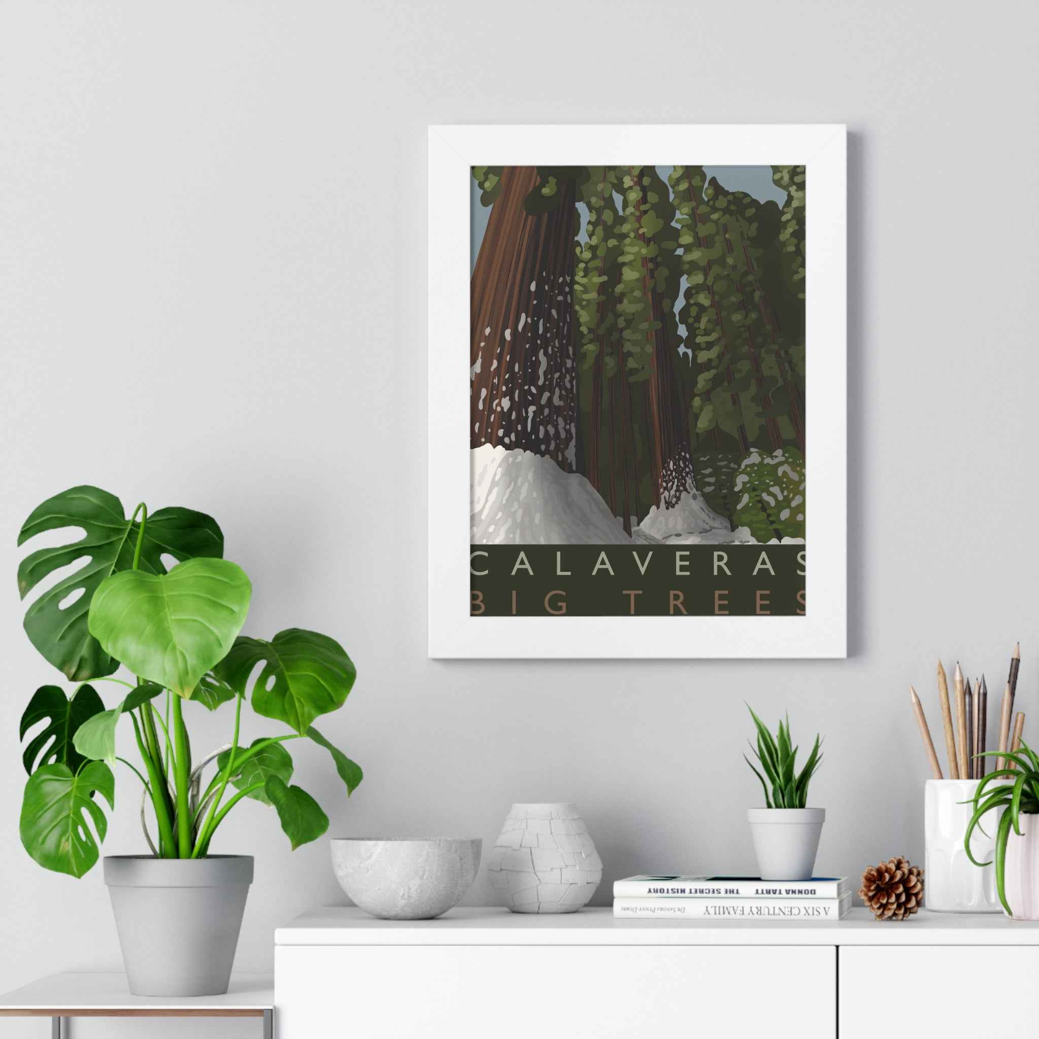 Calaveras Big Trees Minimalist Framed Print