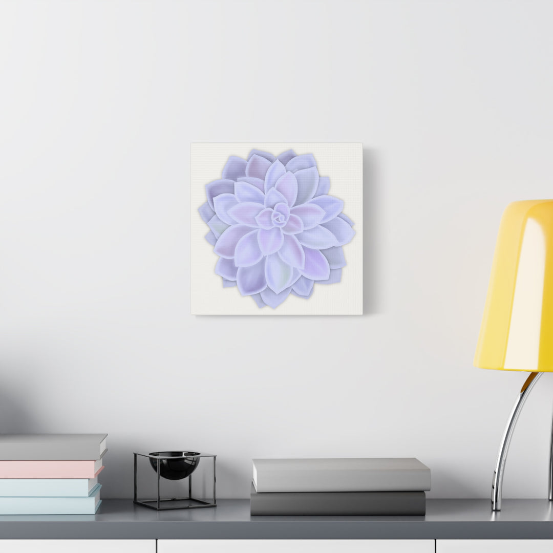 Succulent Canvas Art Pastel Rosette Canvas Durable Cotton Print Botanical Wall Art