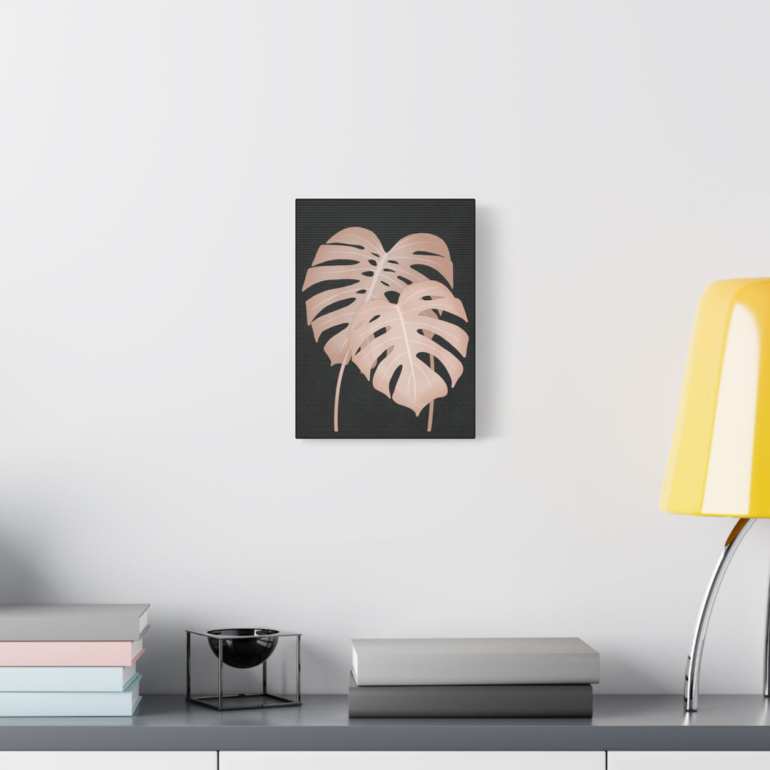 Pink Monstera Canvas Print – Botanical Wall Art