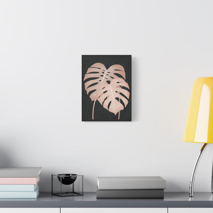 Pink Monstera Canvas Print – Botanical Wall Art