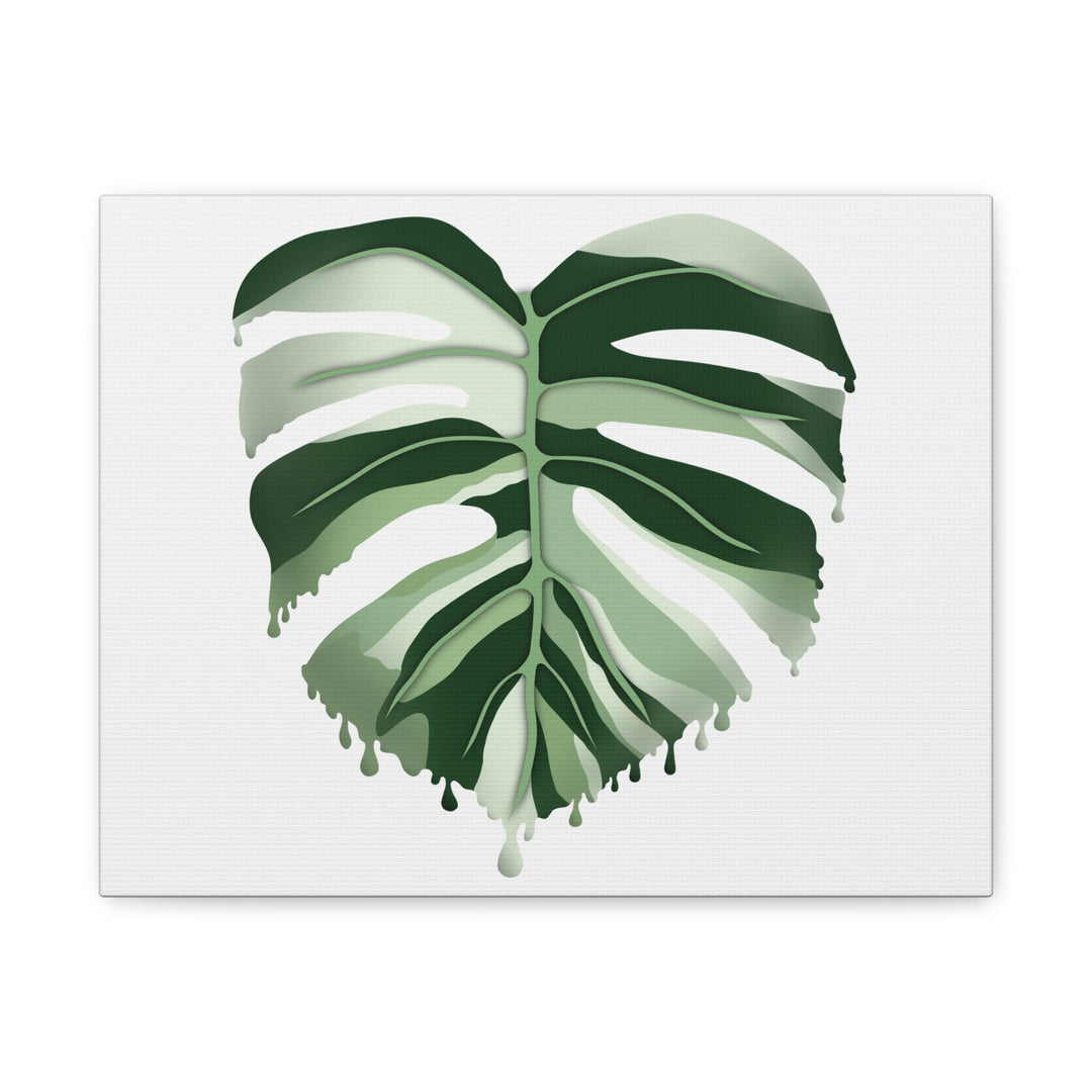 Melting Monstera Albo Canvas Large Indoor Wall Art Print Matte Finish Tropical Home Decor