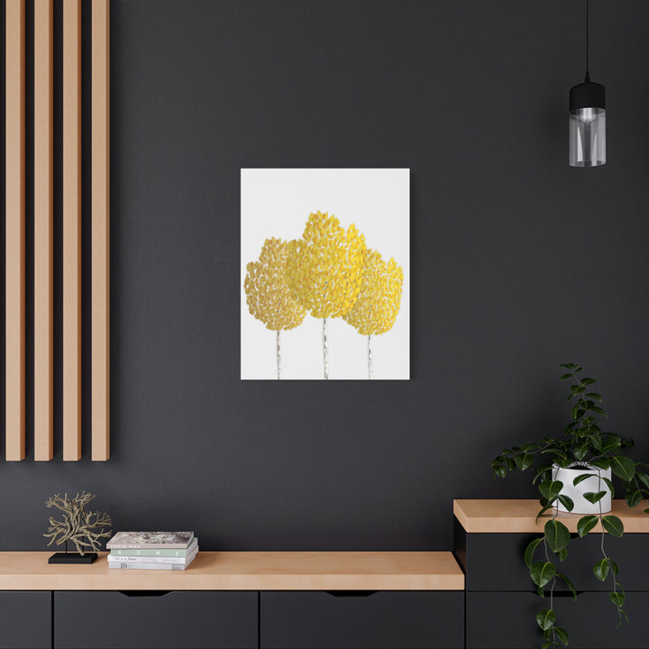 Fall Aspen Canvas Wall Art Print Quaking Aspen Yellow Fall Foliage on Durable Cotton Canvas