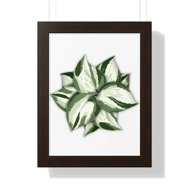 Manjula Pothos Print Framed Wall Art Botanical Poster With Heart Shaped Leaves Indoor Plant Decor