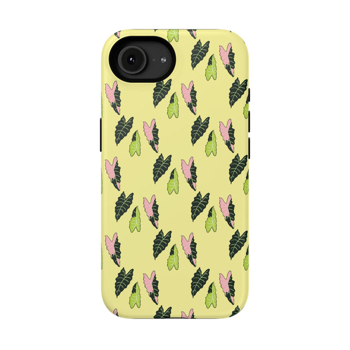 Alocasia Pattern Phone Case – Dual Layer Protective Cover