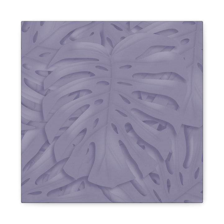 Violet Monstera Canvas Print Stretched Matte Wall Art for Bedroom and Living Room Decor