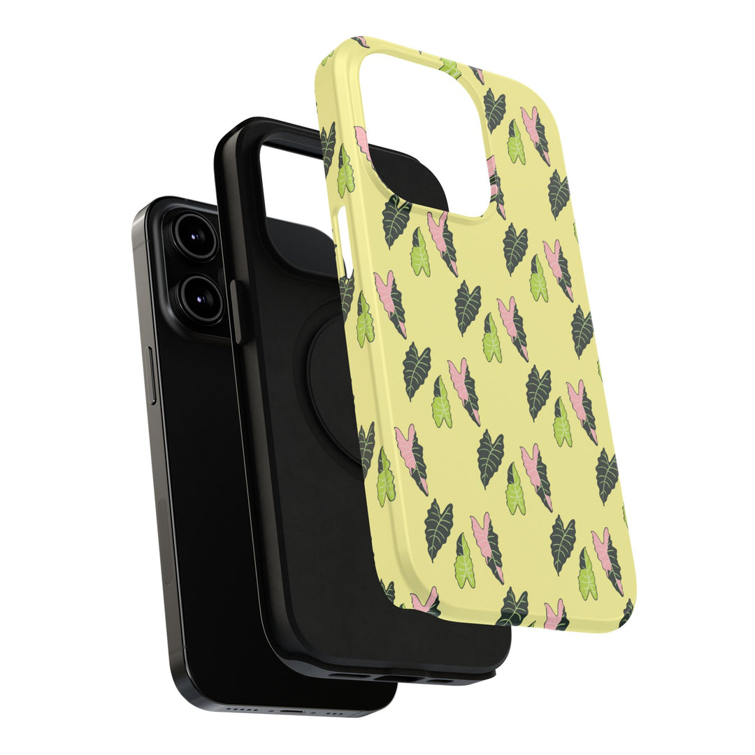 Alocasia Pattern Phone Case – Dual Layer Protective Cover