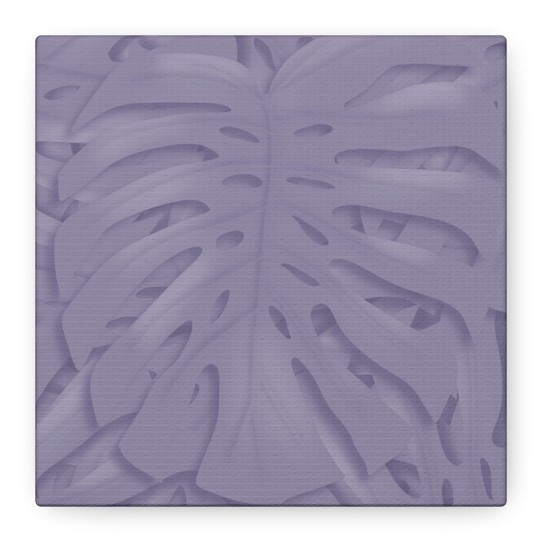 Violet Monstera Canvas Print Stretched Matte Wall Art for Bedroom and Living Room Decor