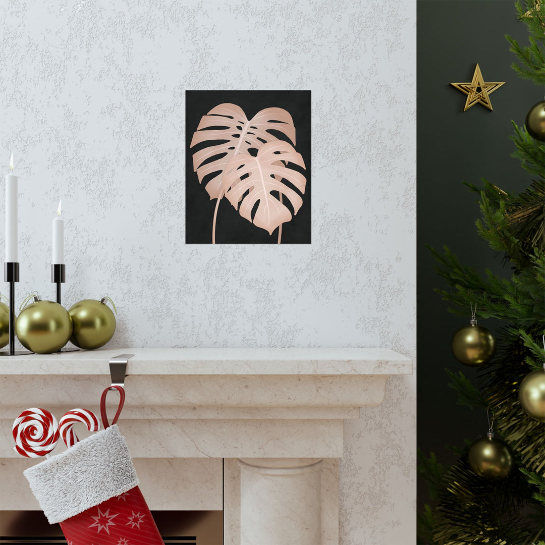 Pink Monstera Botanical Print – Unframed Wall Art