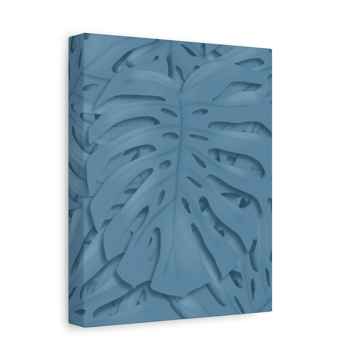 Monstera Canvas Art Blue Monstera Print With Durable Matte Finish For Modern Indoor Wall Decor