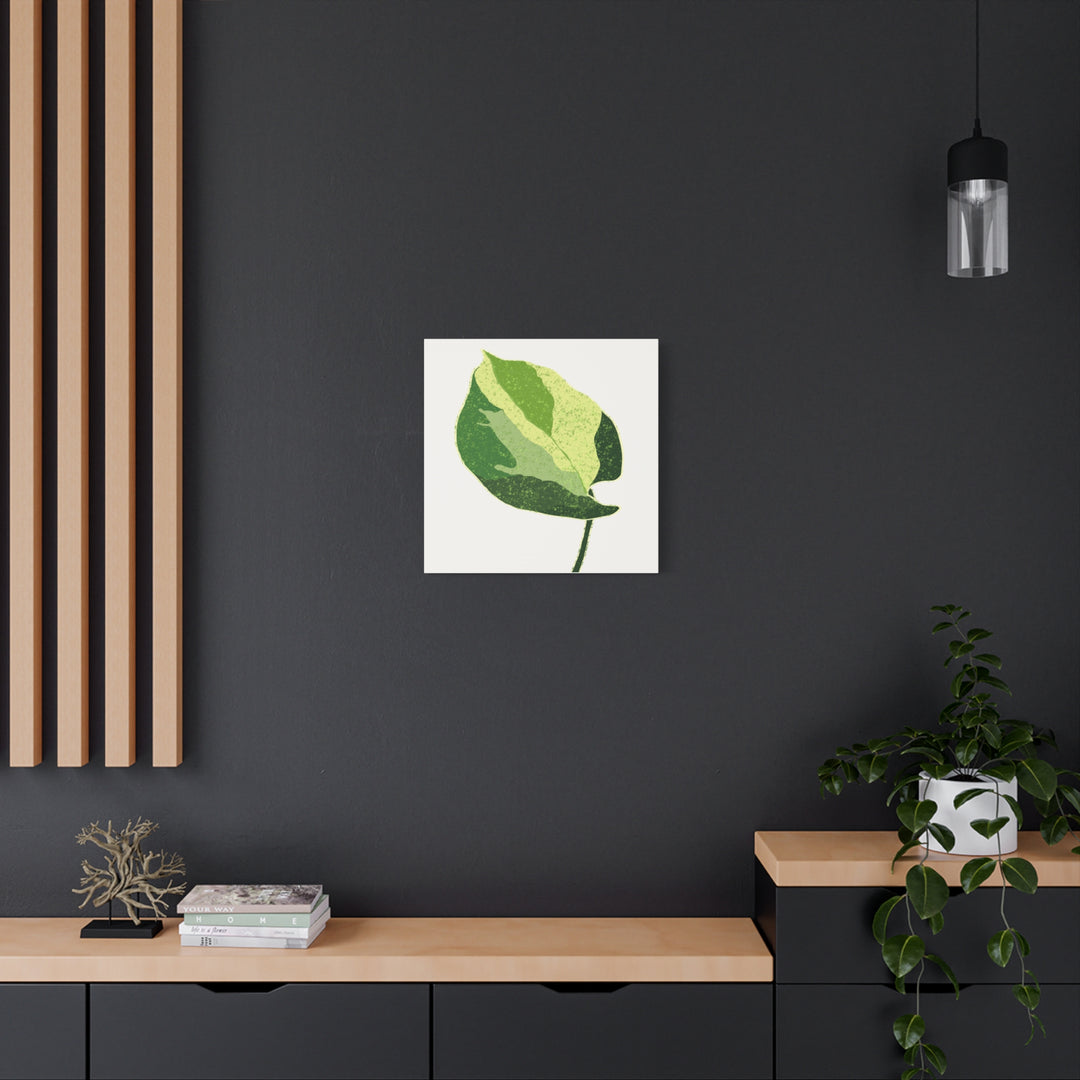 Manjula Pothos Botanical Canvas Print Matte Finish Stretched Canvas Wall Art 1.25 Inch Depth