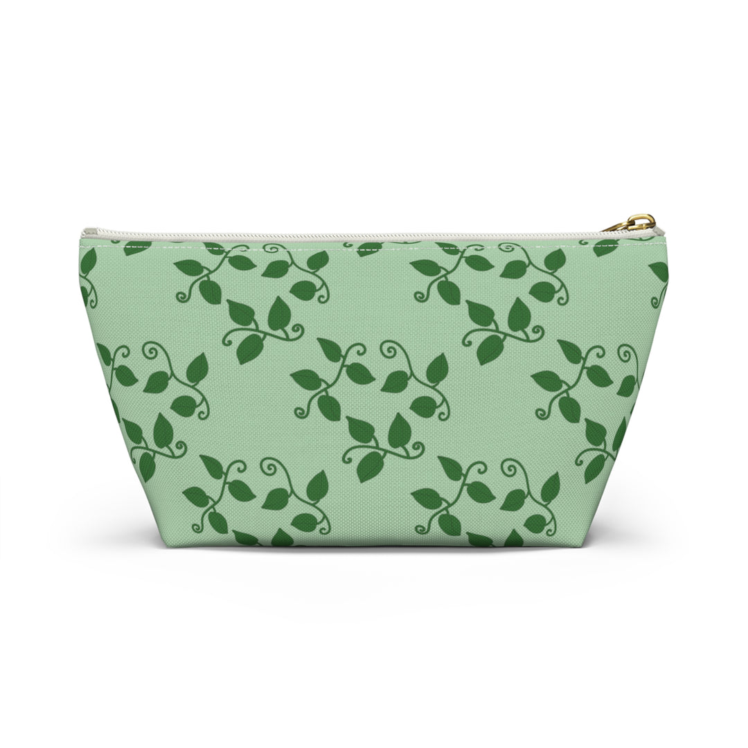 Pothos Pattern Accessory Pouch Floral Makeup Bag With T Bottom The Potted Pixel Studio