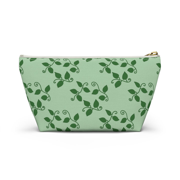 Pothos Pattern Accessory Pouch Floral Makeup Bag With T Bottom The Potted Pixel Studio
