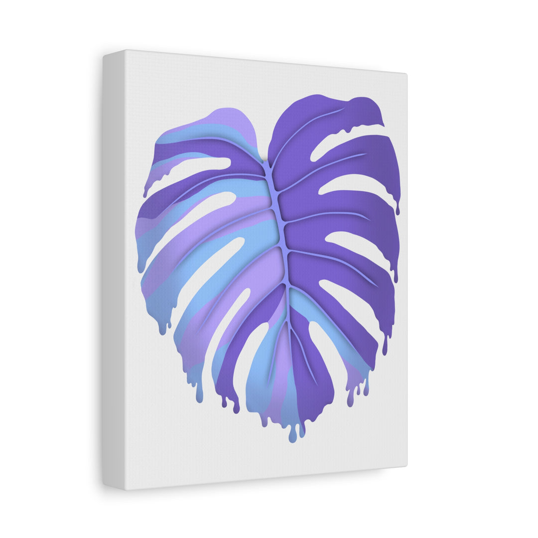 Purple Monstera Canvas Print The Potted Pixel Modern Wall Art For Living Room Decor