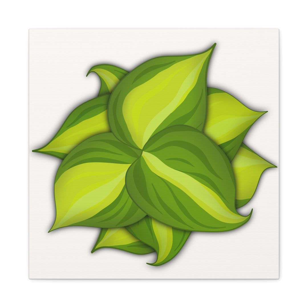 Philodendron Brasil Canvas Print Matte Stretched Canvas Indoor Plant Art For Modern Greenery Decor