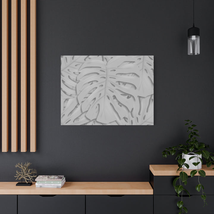 Monstera Canvas Art 24x36 Matte Texture Indoor Botanical Wall Print Modern Home Decor