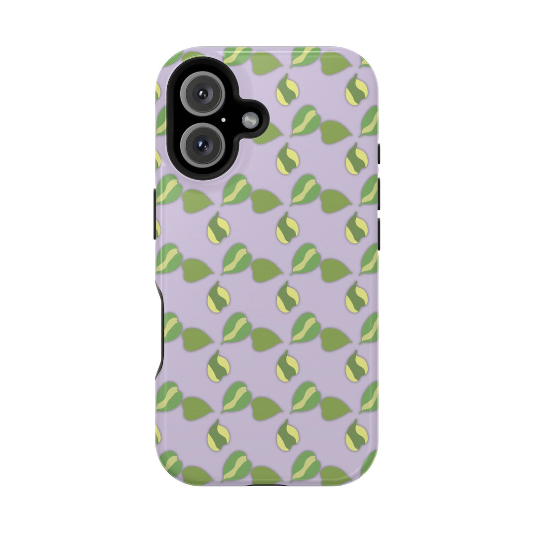 Hoya Kerrii Pattern Impact Resistant Phone Case Green Botanical Protective Cover Full Wrap Print