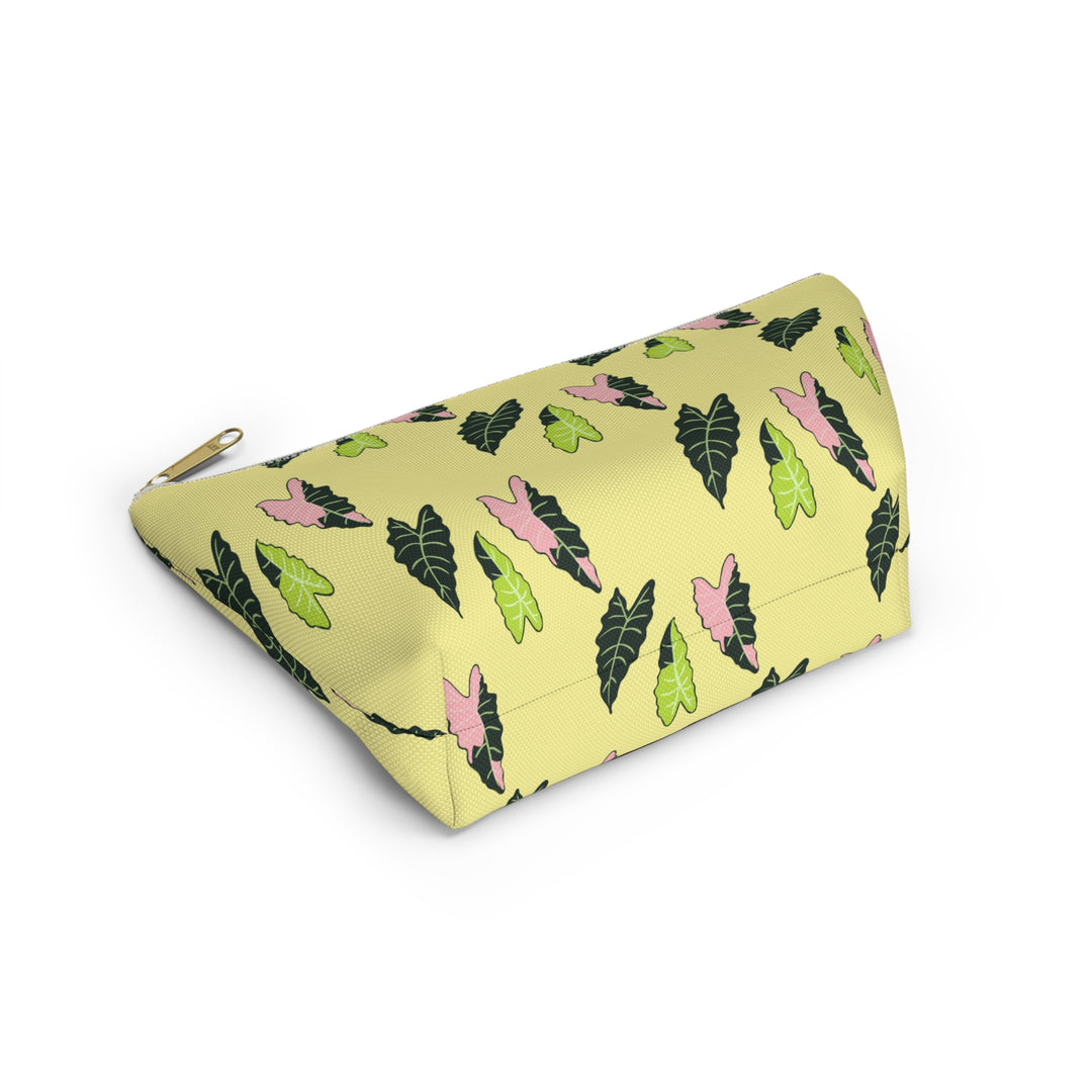 Alocasia Pattern Accessory Pouch Makeup Bag With T Bottom Travel Cosmetic Organizer The Potted Pixel