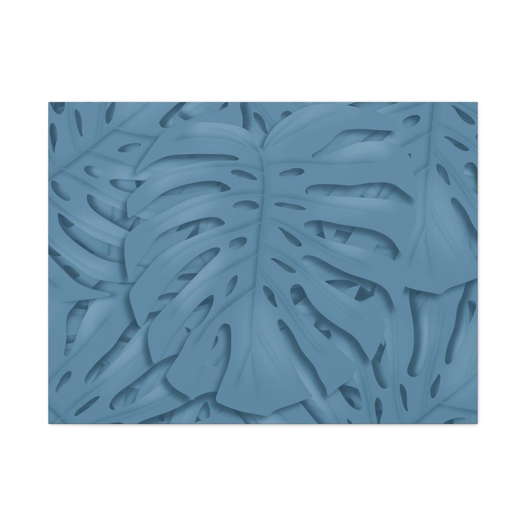Monstera Canvas Art Blue Monstera Print With Durable Matte Finish For Modern Indoor Wall Decor