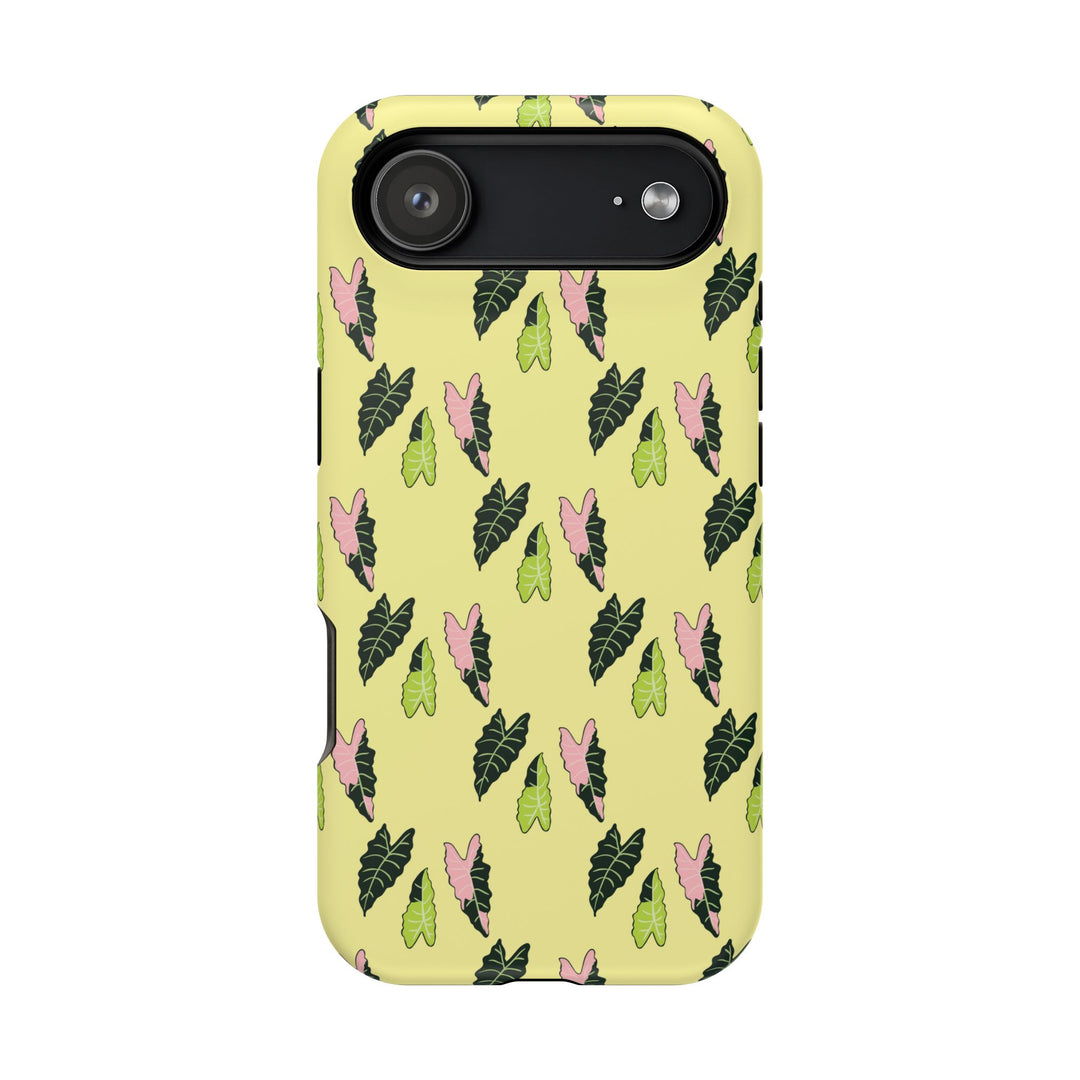 Alocasia Pattern Phone Case – Dual Layer Protective Cover
