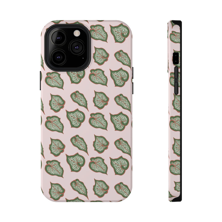 Begonia Pattern Phone Case – Dual Layer Protective Cover