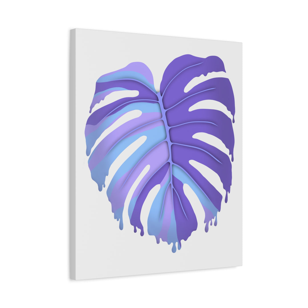 Purple Monstera Canvas Print The Potted Pixel Modern Wall Art For Living Room Decor