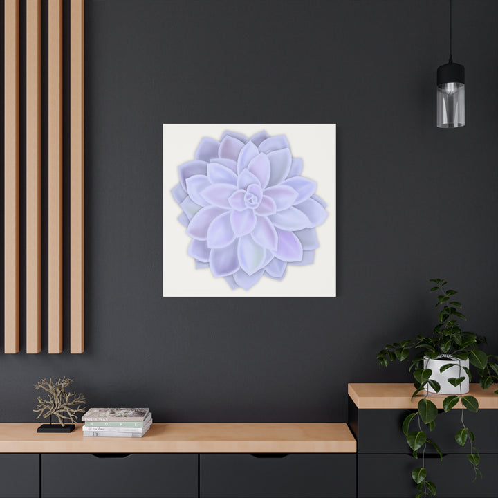 Succulent Canvas Art Pastel Rosette Canvas Durable Cotton Print Botanical Wall Art