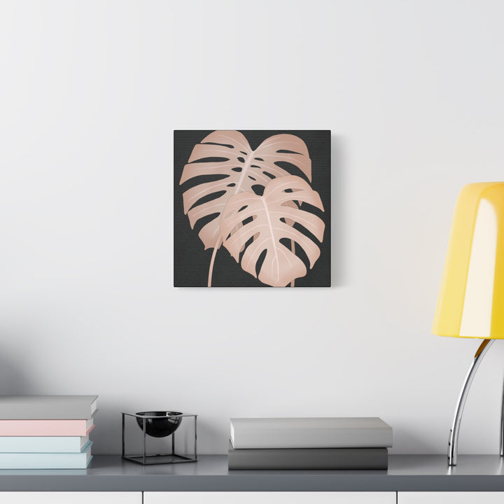 Pink Monstera Canvas Print – Botanical Wall Art