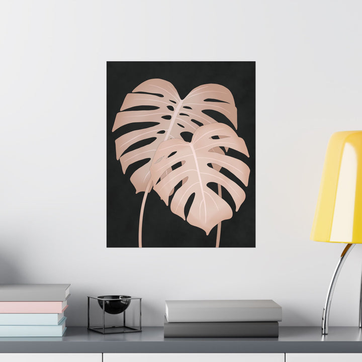 Pink Monstera Botanical Print – Unframed Wall Art